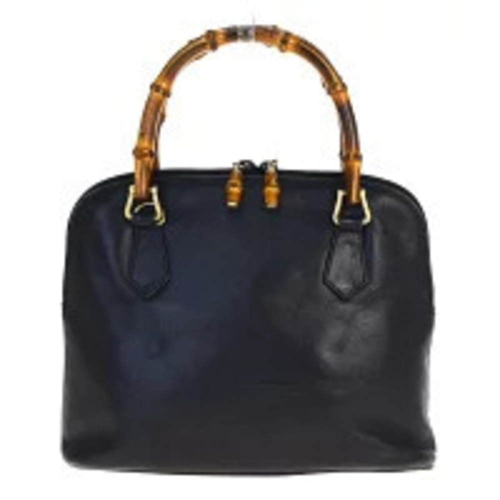 Gucci Bamboo Leather Handbag Black